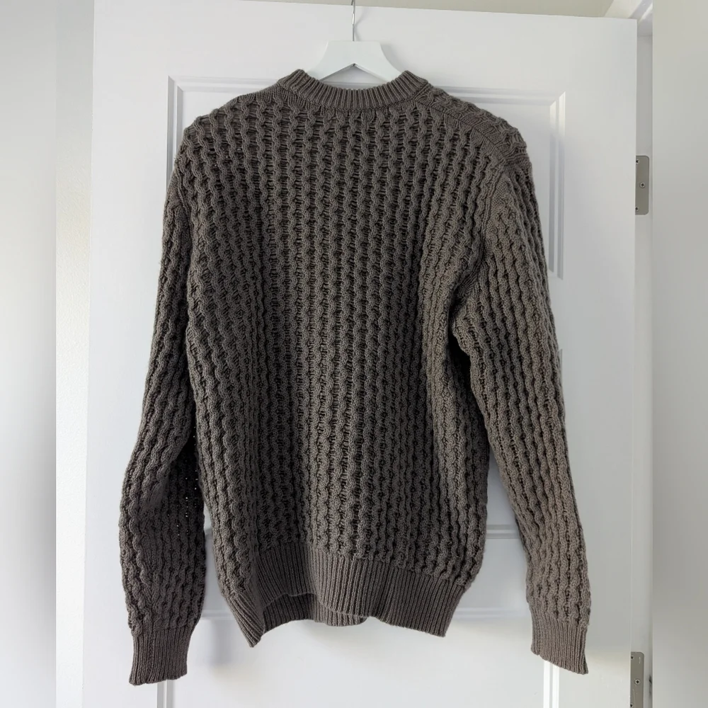 NAADAM Taupe Cashmino Honeycomb Crewneck Sweater